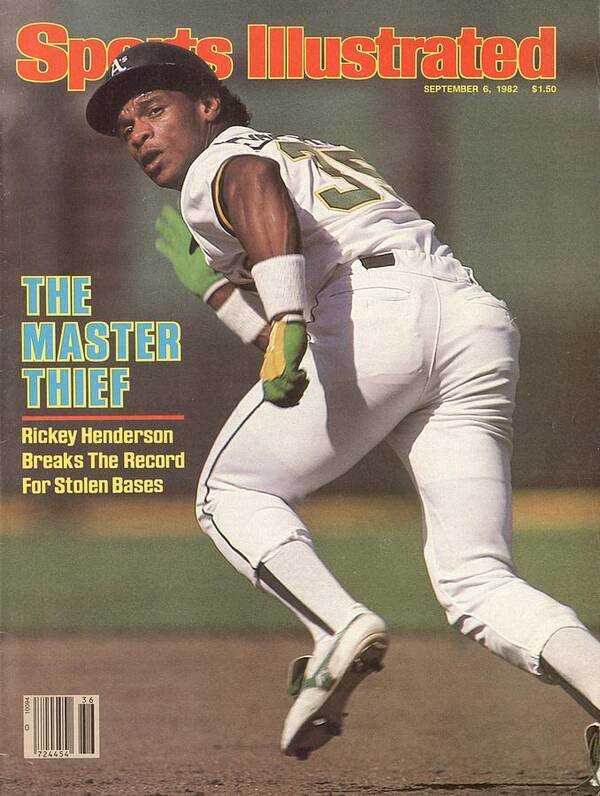 Magazine Cover Poster featuring the photograph Oakland Athletics Rickey Henderson... Sports Illustrated Cover by Sports Illustrated