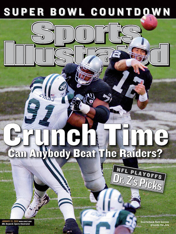 Magazine Cover Poster featuring the photograph Oakland Raiders Qb Rich Gannon, 2003 Afc Divisional Playoffs Sports Illustrated Cover by Sports Illustrated