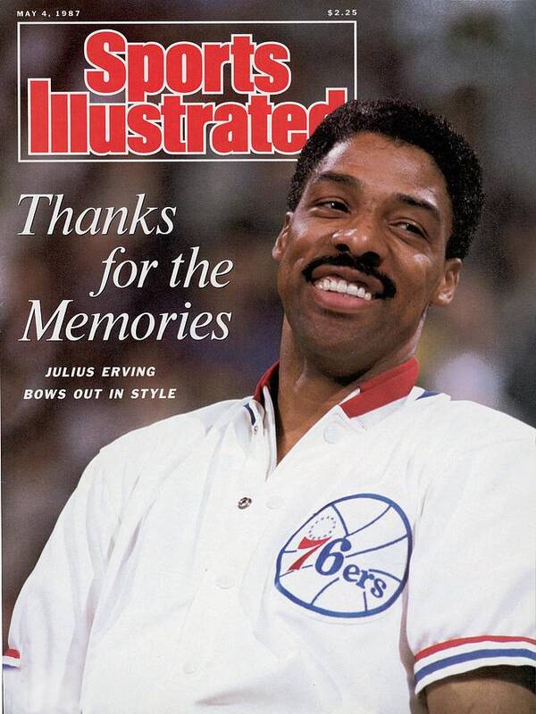Philadelphia 76ers Sports Illustrated Autograph Replica Print Framed Julius Erving Dr J