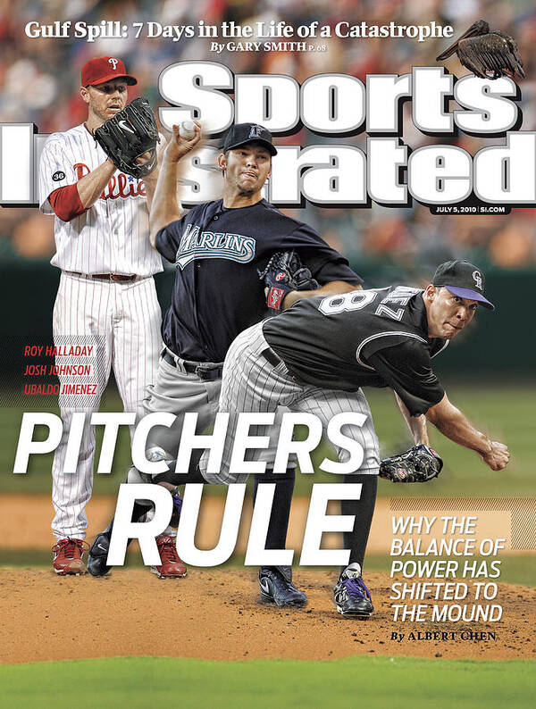 Magazine Cover Poster featuring the photograph Pitchers Rule Why The Balance Of Power Has Shifted To The Sports Illustrated Cover by Sports Illustrated