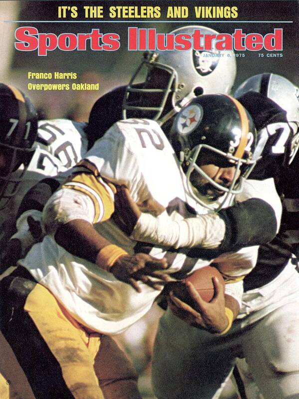 Magazine Cover Poster featuring the photograph Pittsburgh Steelers Franco Harris, 1974 Afc Championship Sports Illustrated Cover by Sports Illustrated
