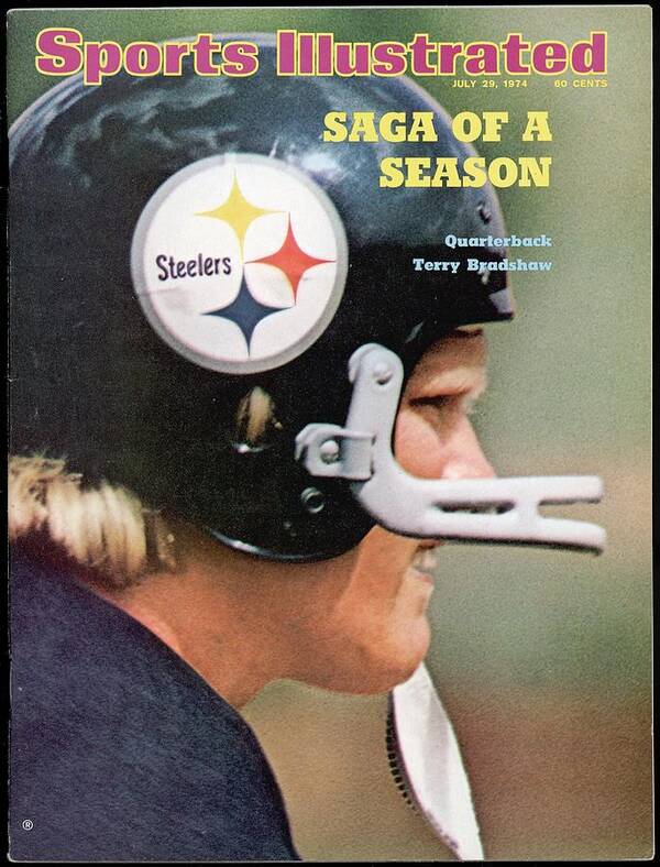 Magazine Cover Poster featuring the photograph Pittsburgh Steelers Qb Terry Bradshaw Sports Illustrated Cover by Sports Illustrated