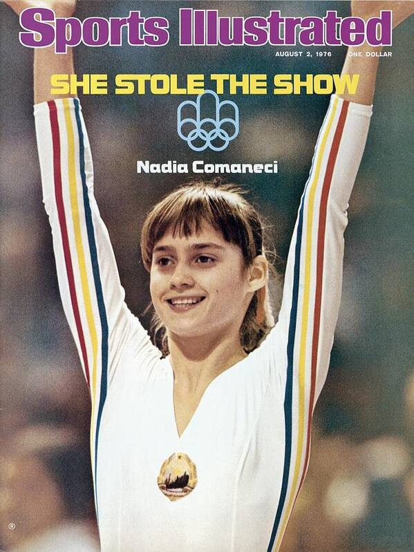 Magazine Cover Poster featuring the photograph Romania Nadia Comaneci, 1976 Summer Olympics Sports Illustrated Cover by Sports Illustrated