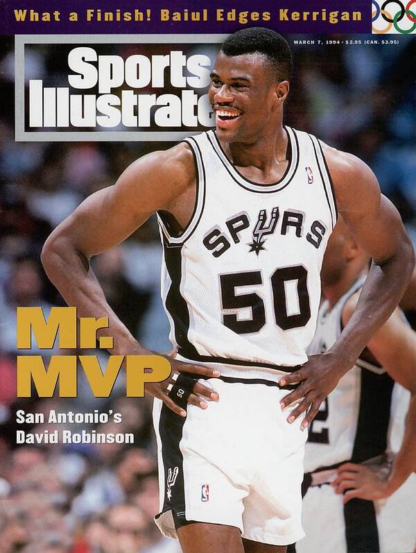 Nba Pro Basketball Poster featuring the photograph San Antonio Spurs David Robinson... Sports Illustrated Cover by Sports Illustrated
