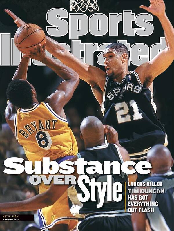 Playoffs Poster featuring the photograph San Antonio Spurs Tim Duncan, 1999 Nba Western Conference Sports Illustrated Cover by Sports Illustrated