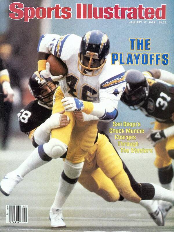 Playoffs Poster featuring the photograph San Diego Chargers Chuck Muncie, 1983 Afc Playoffs Sports Illustrated Cover by Sports Illustrated