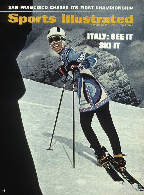 Magazine Cover Poster featuring the photograph Skiing In Italy Sports Illustrated Cover by Sports Illustrated
