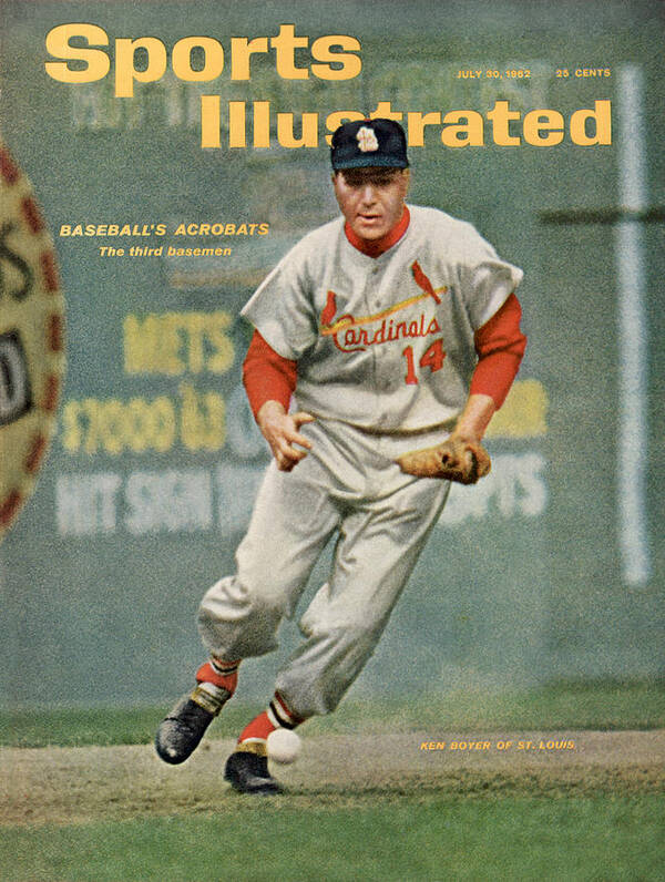 Magazine Cover Poster featuring the photograph St. Louis Cardinals Ken Boyer... Sports Illustrated Cover by Sports Illustrated