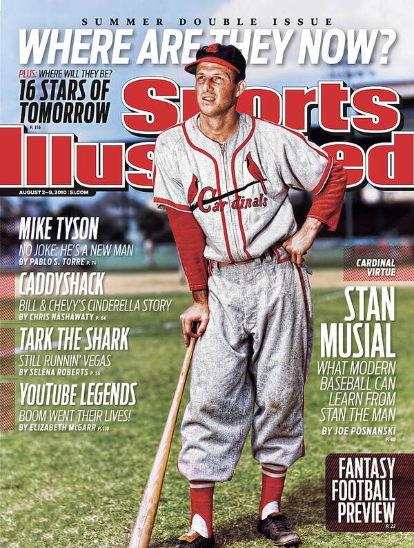 Magazine Cover Poster featuring the photograph St. Louis Cardinals Stan Musial Sports Illustrated Cover by Sports Illustrated
