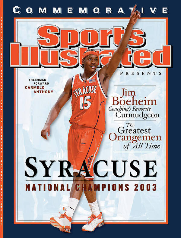 Louisiana Superdome Poster featuring the photograph Syracuse University Carmelo Anthony, 2003 Ncaa National Sports Illustrated Cover by Sports Illustrated