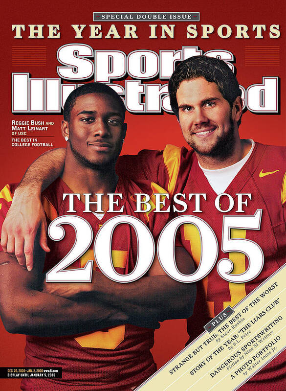 Magazine Cover Poster featuring the photograph The Best Of 2005 Reggie Bush And Matt Leinart Of Usc Sports Illustrated Cover by Sports Illustrated