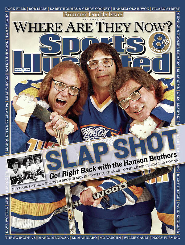 Magazine Cover Poster featuring the photograph The Hanson Brothers Sports Illustrated Cover by Sports Illustrated