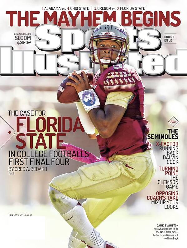 Magazine Cover Poster featuring the photograph The Mayhem Begins The Case For Florida State In College Sports Illustrated Cover by Sports Illustrated