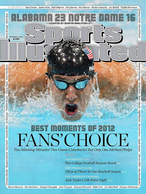 Magazine Cover Poster featuring the photograph The Moments Of 2012 Michael Phelps Sports Illustrated Cover by Sports Illustrated