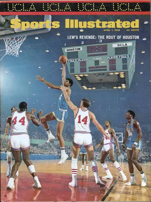 Sports Illustrated Poster featuring the photograph Ucla Lew Alcindor, 1968 Ncaa Semifinals Sports Illustrated Cover by Sports Illustrated