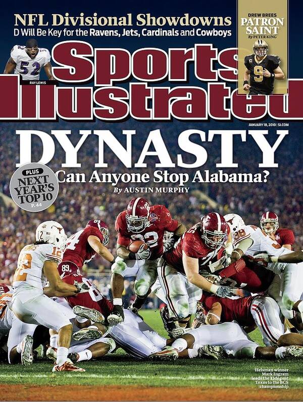 Rose Bowl Stadium Poster featuring the photograph University Of Alabama Mark Ingram, 2010 Citi Bcs National Sports Illustrated Cover by Sports Illustrated