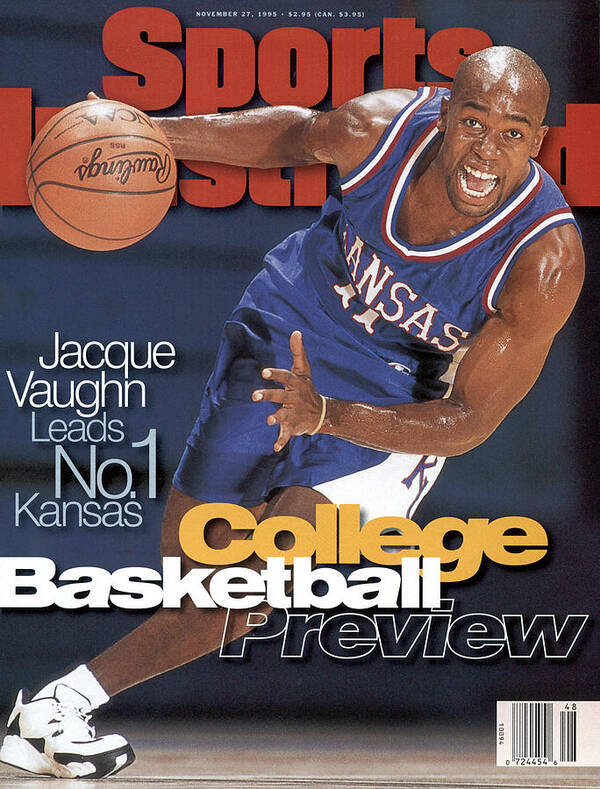 People Poster featuring the photograph University Of Kansas Jacque Vaughn, 1995-96 College Sports Illustrated Cover by Sports Illustrated