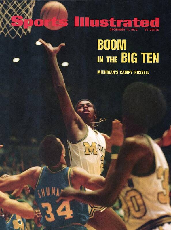 Michigan Poster featuring the photograph University Of Michigan Campy Russell Sports Illustrated Cover by Sports Illustrated