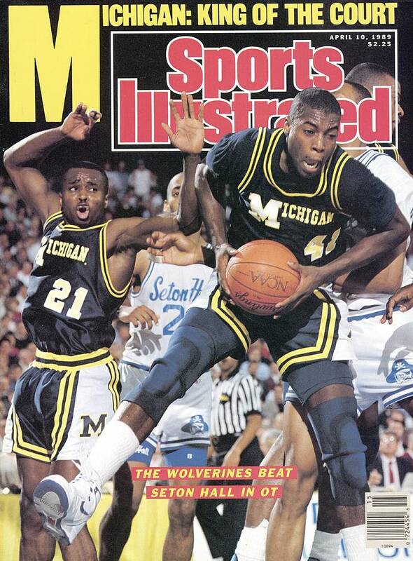 Glen Rice Poster featuring the photograph University Of Michigan Glen Rice, 1989 Ncaa National Sports Illustrated Cover by Sports Illustrated