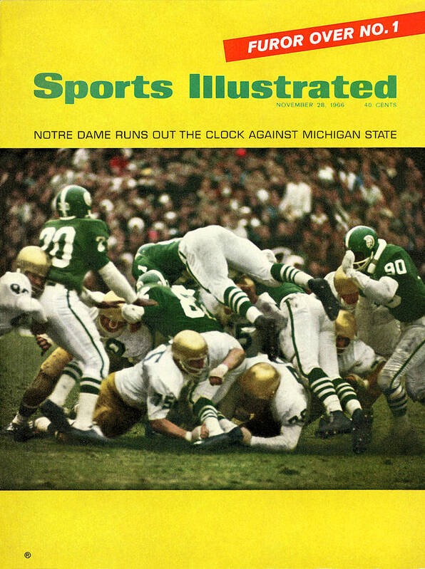 Michigan State University Poster featuring the photograph University Of Notre Dame Football Sports Illustrated Cover by Sports Illustrated