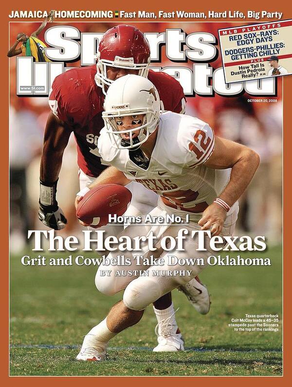 Magazine Cover Poster featuring the photograph University Of Texas Qb Colt Mccoy Sports Illustrated Cover by Sports Illustrated
