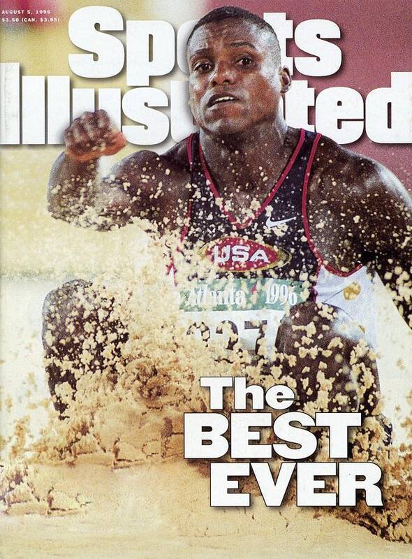 The Olympic Games Poster featuring the photograph Usa Carl Lewis, 1996 Summer Olympics Sports Illustrated Cover by Sports Illustrated