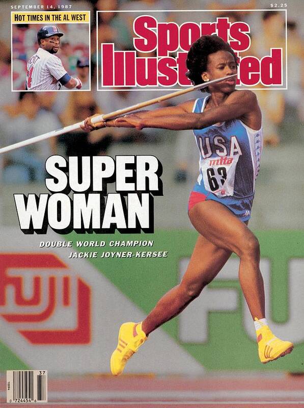 Magazine Cover Poster featuring the photograph Usa Jackie Joyner-kersee, 1987 Iaaf Athletics World Sports Illustrated Cover by Sports Illustrated