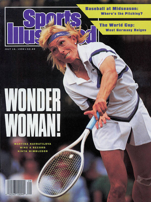 Magazine Cover Poster featuring the photograph Usa Martina Navratilova, 1990 Wimbledon Sports Illustrated Cover by Sports Illustrated