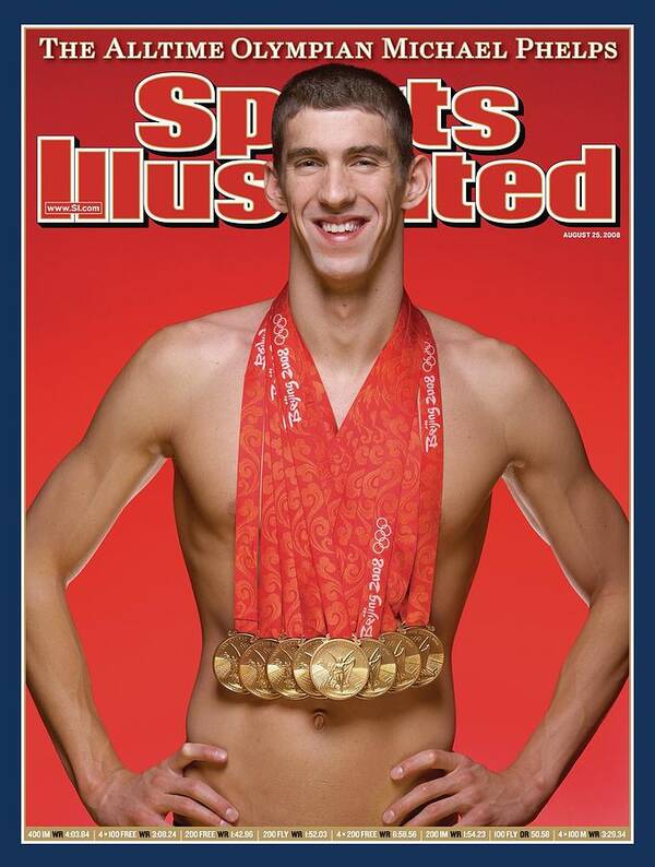 Magazine Cover Poster featuring the photograph Usa Michael Phelps, 2008 Summer Olympics Sports Illustrated Cover by Sports Illustrated