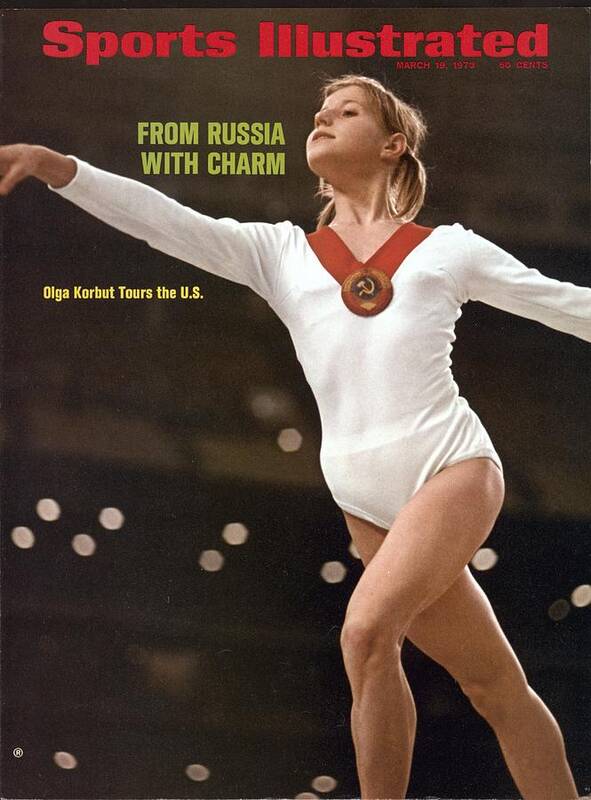 Magazine Cover Poster featuring the photograph Ussr Olga Korbut, 1973 Soviet Womens Tour Sports Illustrated Cover by Sports Illustrated