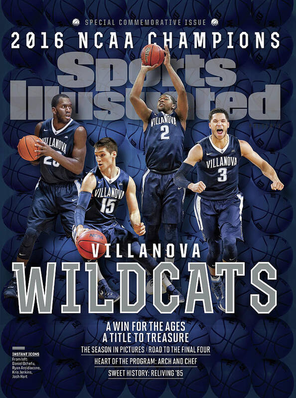 Motion Poster featuring the photograph Villanova University Wildcats 20016 Ncaa Champions Sports Illustrated Cover by Sports Illustrated