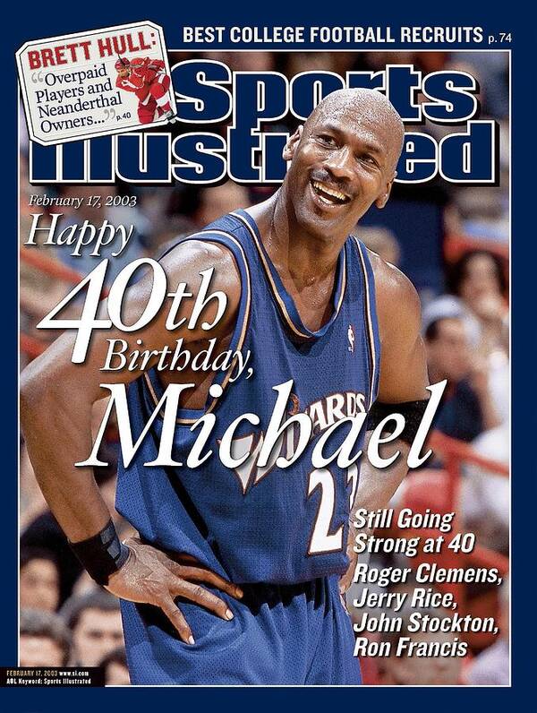 Magazine Cover Poster featuring the photograph Washington Wizards Michael Jordan... Sports Illustrated Cover by Sports Illustrated