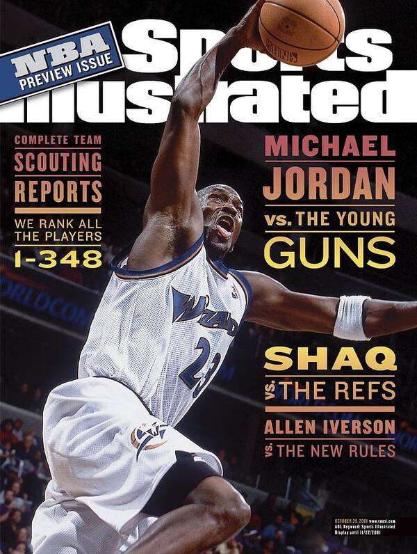 Magazine Cover Poster featuring the photograph Washington Wizards Michael Jordan... Sports Illustrated Cover by Sports Illustrated