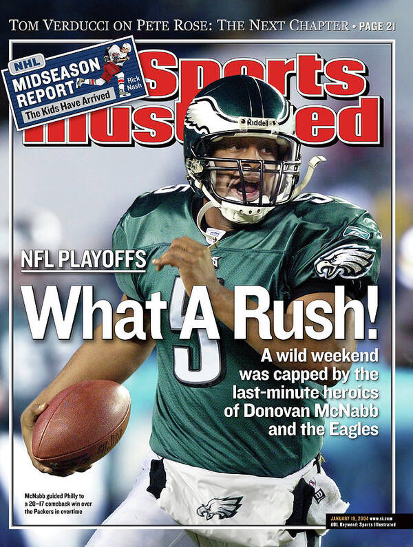 Magazine Cover Poster featuring the photograph What A Rush Nfl Playoffs Sports Illustrated Cover by Sports Illustrated