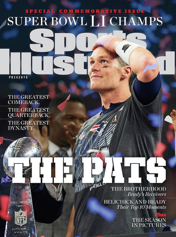 Commemorative Poster featuring the photograph New England Patriots, Super Bowl LI Commemorative Issue Cover by Sports Illustrated