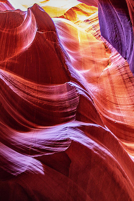 Antelope Poster featuring the photograph Antelope Hall of Light Series #14 - Page, Arizona, USA - 2011 New 1/10 by Robert Khoi