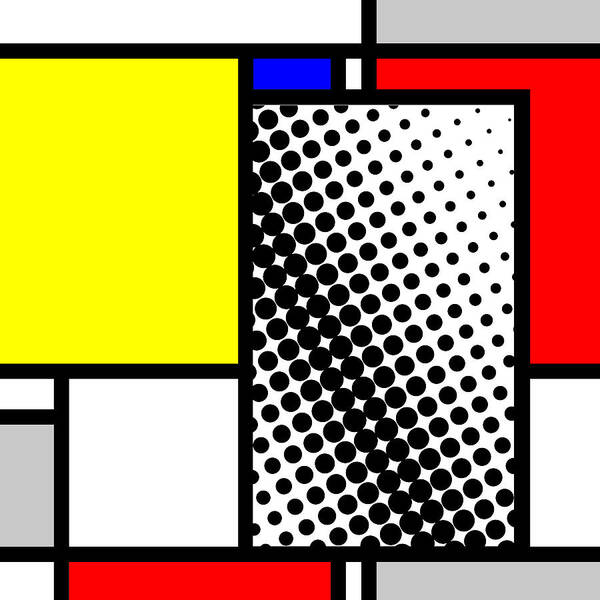 Mondrian Poster featuring the mixed media Composition 116 by Dominic Piperata