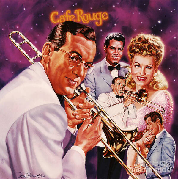 Portrait Poster featuring the painting Glenn Miller by Dick Bobnick