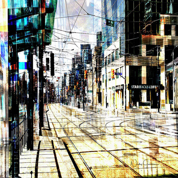 Toronto Poster featuring the digital art Crossing Spadina #2 by Nicky Jameson