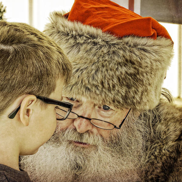 Santa Poster featuring the photograph A Childs Christmas Wish by Sandra Selle Rodriguez