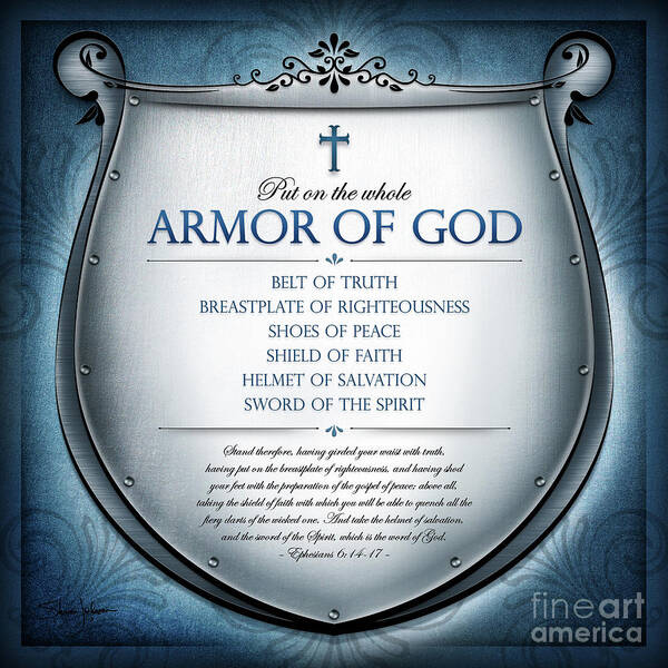 Armor Of God Artwork Poster featuring the digital art Armor of God by Shevon Johnson