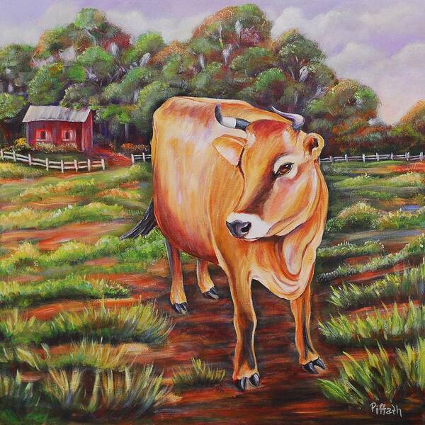 Cow Poster featuring the painting Dorothy Louise by Patricia Piffath