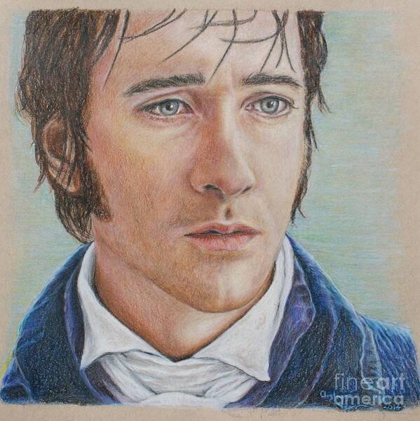 Mr. Darcy Poster featuring the drawing Mr. Darcy by Christine Jepsen