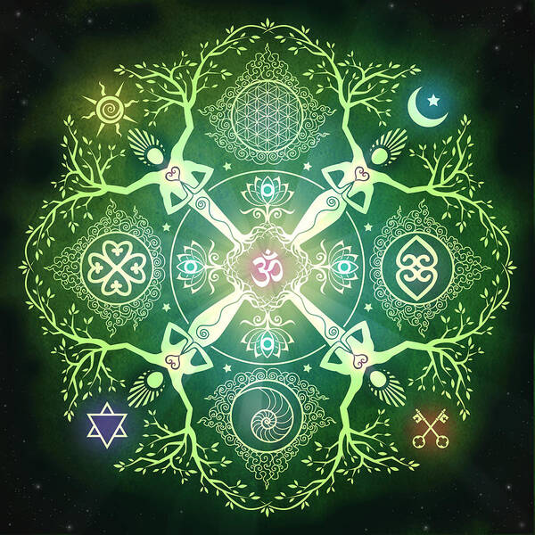 Mandala Poster featuring the digital art Numinosity Mandala by Cristina McAllister