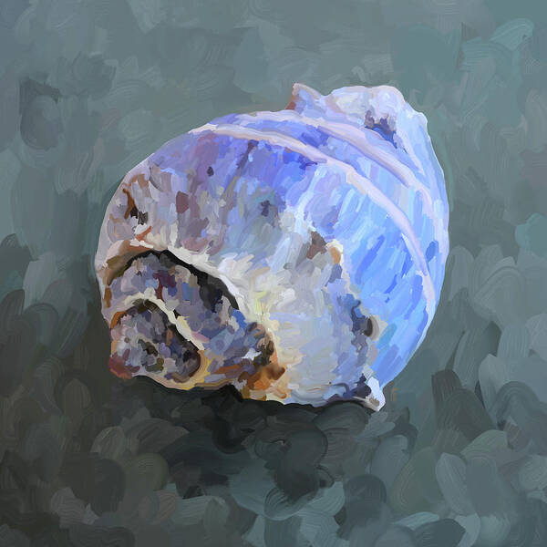 Sea Shell Poster featuring the painting SeaShell III by Jai Johnson