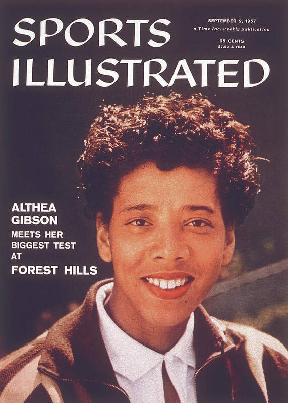Tennis Poster featuring the photograph Althea Gibson, 1956 Us National Championships Sports Illustrated Cover by Sports Illustrated