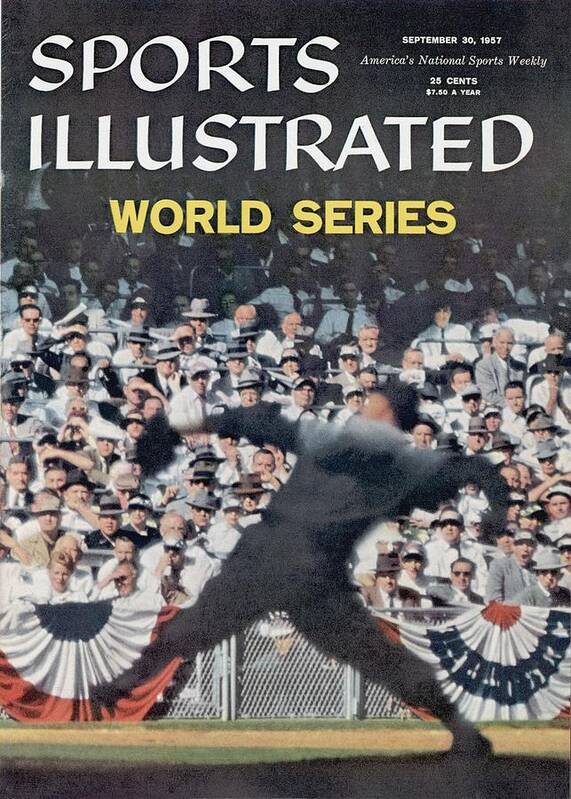 Magazine Cover Poster featuring the photograph Brooklyn Dodgers Russ Meyer, 1955 World Series Sports Illustrated Cover by Sports Illustrated
