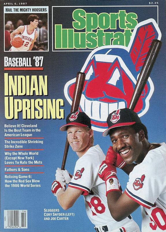 1980-1989 Poster featuring the photograph Cleveland Indians Cory Snyder And Joe Carter, 1987 Mlb Sports Illustrated Cover by Sports Illustrated