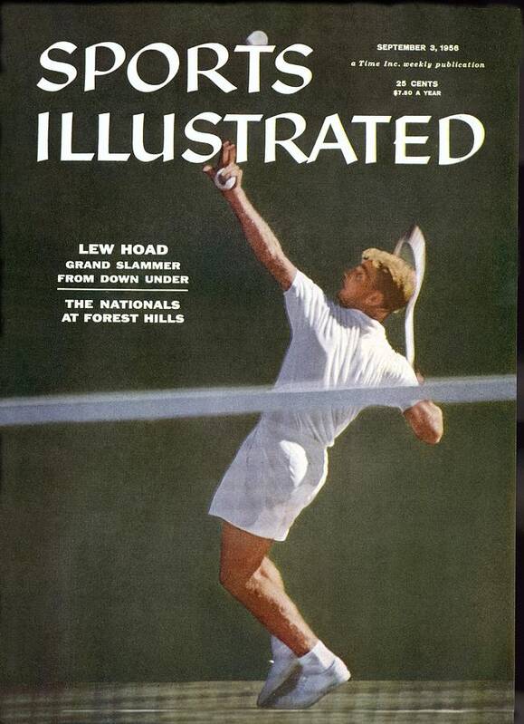 Magazine Cover Poster featuring the photograph Lew Hoad, Tennis Sports Illustrated Cover by Sports Illustrated