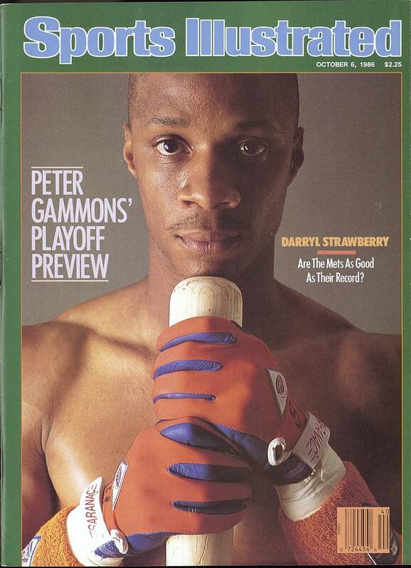 Magazine Cover Poster featuring the photograph New York Mets Darryl Strawberry Sports Illustrated Cover by Sports Illustrated
